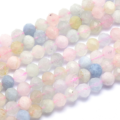 Natural Morganite Beads Strands G-O166-25-3mm-1