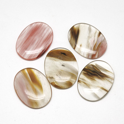 Watermelon Stone Glass Cabochons G-R004-15B-1