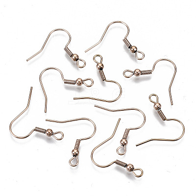 304 Stainless Steel Earring Hooks X-STAS-S111-001RG-NR-1