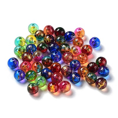 Two Tone Transparent Acrylic Beads OACR-Z013-34-1
