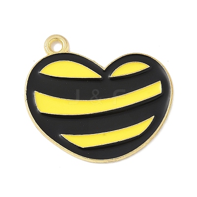 Bees Theme Alloy Enamel Pandants FIND-M083-06I-G-1