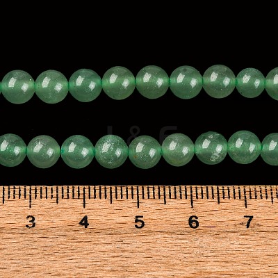 Natural Green Aventurine Round Bead Strands G-P070-37-6mm-1