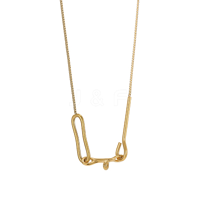 304 Stainless Steel Necklaces STAS-OY011-66G-1