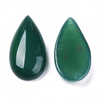 Natural Green Onyx Agate Cabochons G-N326-72I-1