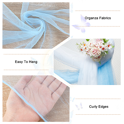 2Pcs 2 Colors Organza Fabrics DIY-OC0012-90B-1