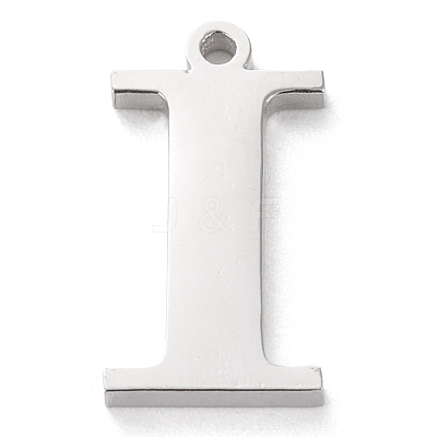 Tarnish Resistant 304 Stainless Steel Letter Pendant Rhinestone Settings STAS-J028-01I-1