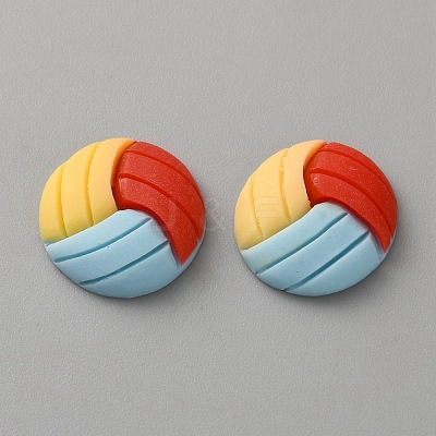 Sport Opaque Resin Cabochons CRES-WH0013-31B-1