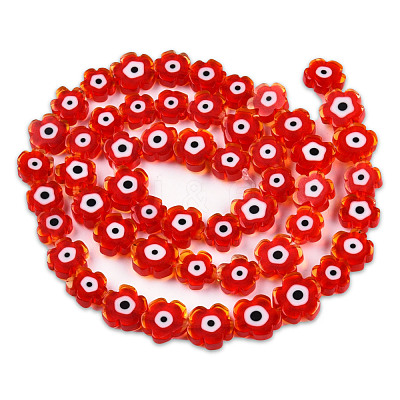 Handmade Evil Eye Lampwork Beads Strands LAMP-N029-018-04-1