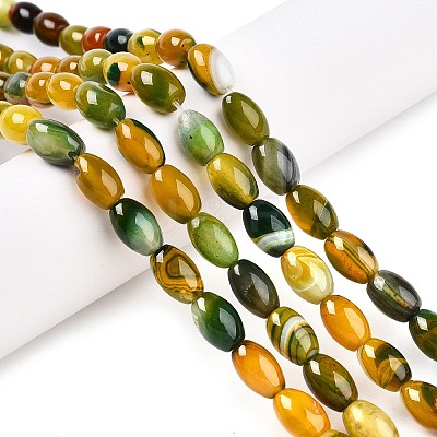 Dyed Natural Agate Beads Strands G-T141-15B-01-1