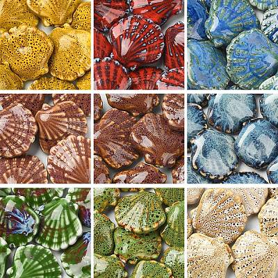 5Pcs Handmade Porcelain Beads PORC-YW0001-25A-1