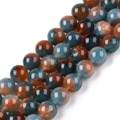 Dyed Natural White Jade Beads Strands G-T138-10mm-210-5-1