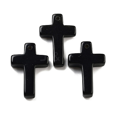 Natural Obsidian Pendants G-H007-09F-1