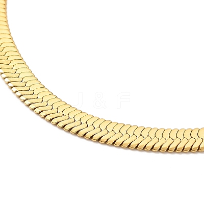 Ion Plating(IP) 304 Stainless Steel Herringbone Chain Necklace for Men Women NJEW-E076-04C-G-1