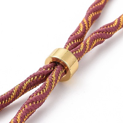 Nylon Cord Silder Bracelets MAK-C003-03G-21-1