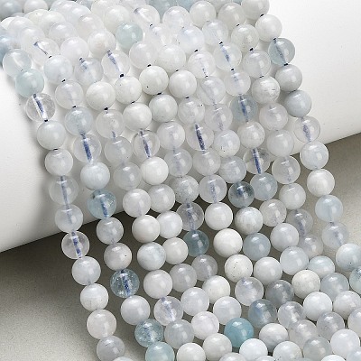 Natural Aquamarine Beads Strands X-G-F826-B01-6mm-1