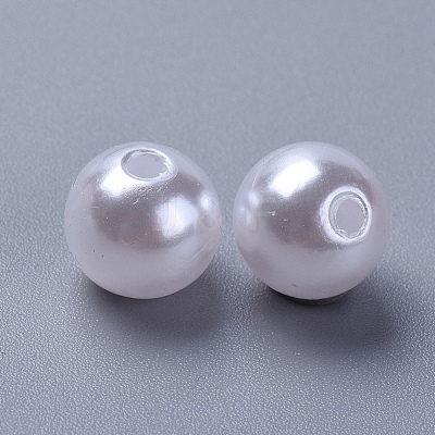 Acrylic Pearl  Round Beads For DIY Jewelry and Bracelets X-PACR-10D-1-1