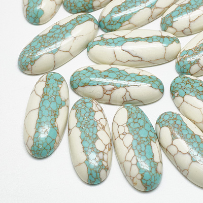 Synthetic Turquoise Cabochons TURQ-S290-38-1