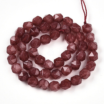 Dyed Natural White Jade Beads Strands G-T139-8mm-46O-1