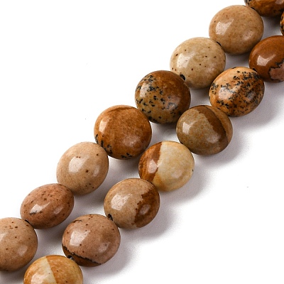 Natural Picture Jasper Beads Strands G-T047-A22-01-1
