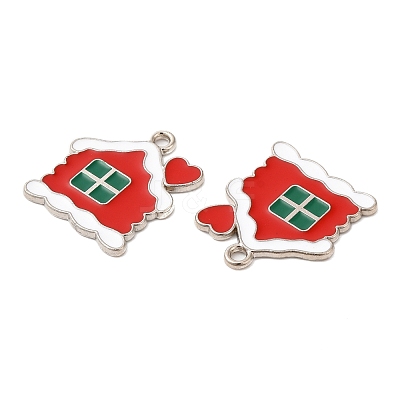 Christmas Alloy Enamel Pendants X-ENAM-D050-13C-02P-1