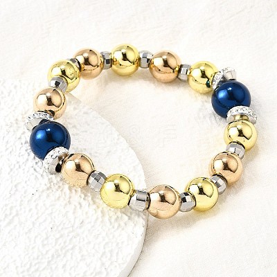 304 & 201 Stainless Steel with Clay Bracelets BJEW-D314-01-1