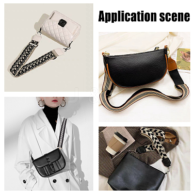 Stripe Pattern Adjustable Nylon Bag Strap FIND-WH0092-42-1