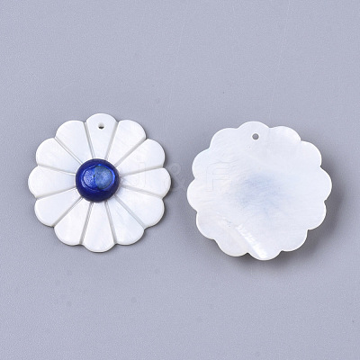 Natural Freshwater Shell Pendants SHEL-S276-71-1