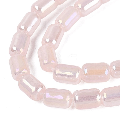 Electroplate Imitation Jade Glass Beads Strands EGLA-Q132-03A-B02-1