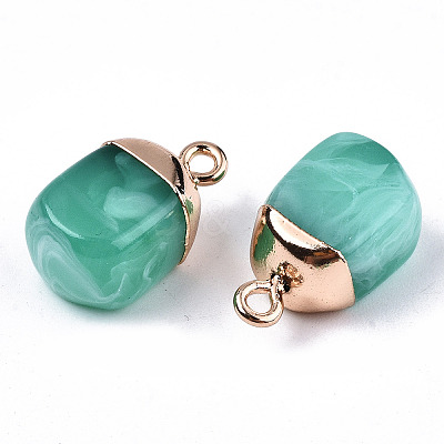 Electroplate Resin Pendants RESI-S383-036A-1