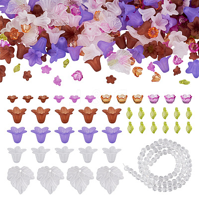 360Pcs 9 Styles Transparent Acrylic Beads MACR-TA0002-73-1