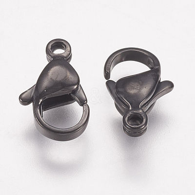 304 Stainless Steel Lobster Claw Clasps STAS-P185-12-B-1