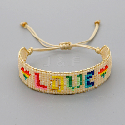 Miyuki Seed Braided Bead Bracelet BJEW-P269-02A-1