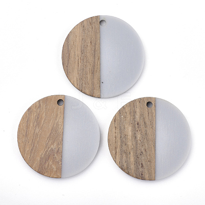 Resin & Walnut Wood Pendants RESI-T023-15A-1