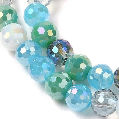 Electroplate Glass Beads Strands EGLA-C007-01D-1