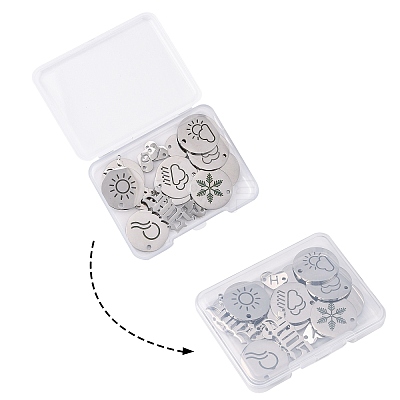 304 Stainless Steel Pendants STAS-CJ0002-15-1