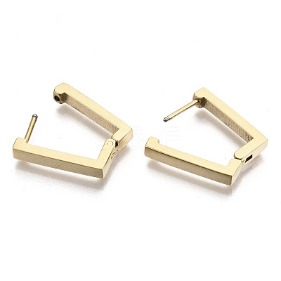 304 Stainless Steel Huggie Hoop Earrings X-STAS-R115-21G-1