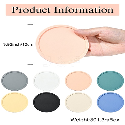8 Pcs 8 Colors Silicone drainage insulation coaster with marble pattern ST-CJ0008-10-1