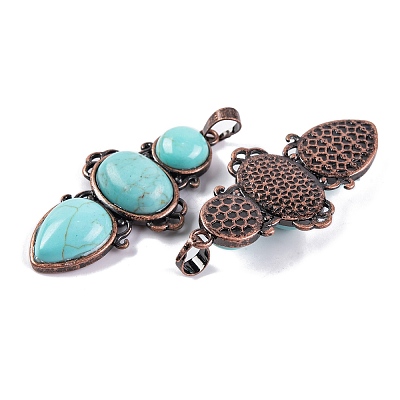 Synthetic Turquoise Pendants G-Q158-04-04-1