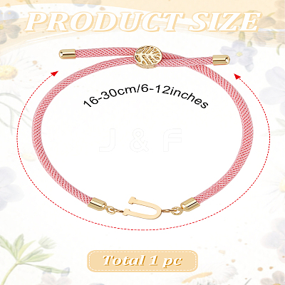 1Pc Adjustable Nylon Cord Slider Bracelets for Women BJEW-LP0001-32U-03-1