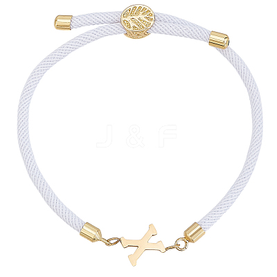 1pc Adjustable Nylon Cord Slider Bracelets for Women BJEW-LP0001-33X-G-1