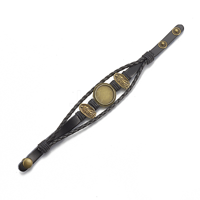 Imitation Leather Bracelet Making MAK-R024-02-1