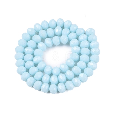Opaque Solid Color Imitation Jade Glass Beads Strands LS-EGLA-A044-P8mm-D06-1