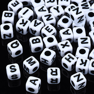 Opaque Acrylic Beads SACR-S273-35D-01-1
