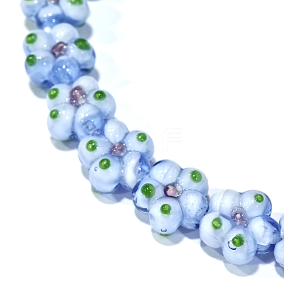 Handmade Lampwork Beads Strands LAMP-D015-08G-1