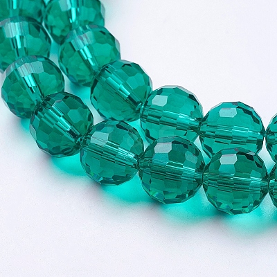 Transparent Glass Bead Strands GLAA-R095-10mm-M-1