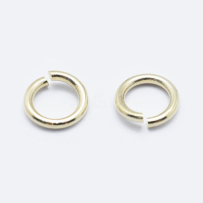 Brass Open Jump Rings KK-G331-08-3x0.5-NF-1