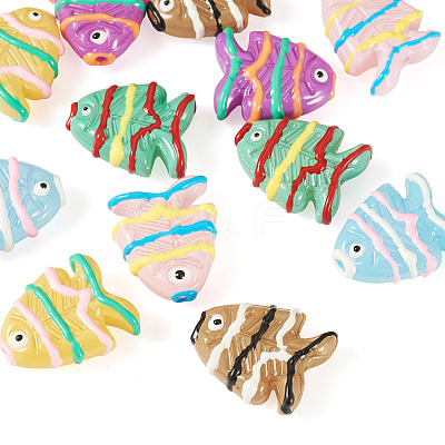 12Pcs 6 Colors Painted Glass Beads LAMP-TA0002-38-1