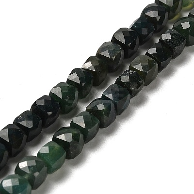 Natural Moss Agate Beads Strands G-H078-C30-01-1