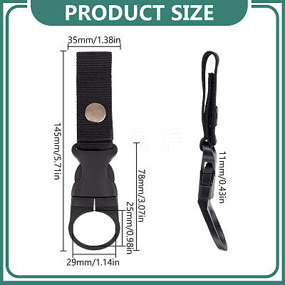8Pcs 4 Colors Nylon & Plastic Hanging Bottle Buckle Clip Carabiner AJEW-FG0004-89-1