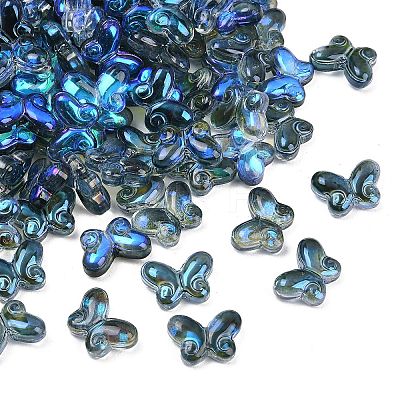 AB Color Plated Transparent Glass Beads GLAA-Z020-01F-1